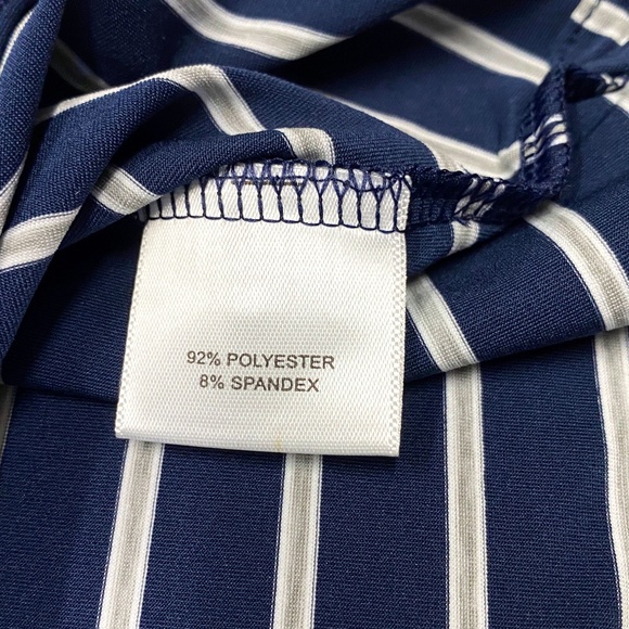 Peter Millar Navy and White Striped Polo Shirt - Picture 4 of 5